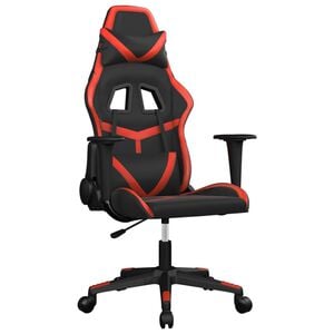 vidaXL Gaming Chair Black and Red Faux leather, metal, plywood Standard
