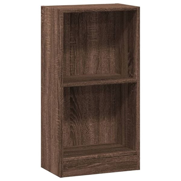 vidaXL Bookcase Brown Oak Engineered Wood Compact Bookcase Rectangular