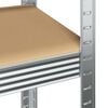 vidaXL 5-Layer Storage Shelf Silver Steel&Engineered Wood
