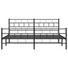 vidaXL Metal Bed Frame Black Powder-Coated Steel 76 x 80 in Bed Frame