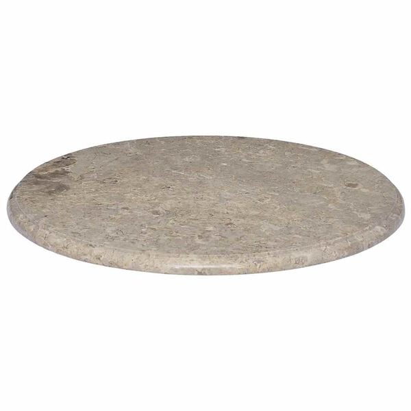 vidaXL Table Top Gray Marble 23.6 in diameter Table Top Circular