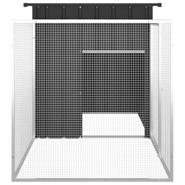 vidaXL Chicken Cage Anthracite Galvanized steel 78.7 x 35.8 x 39.4 in