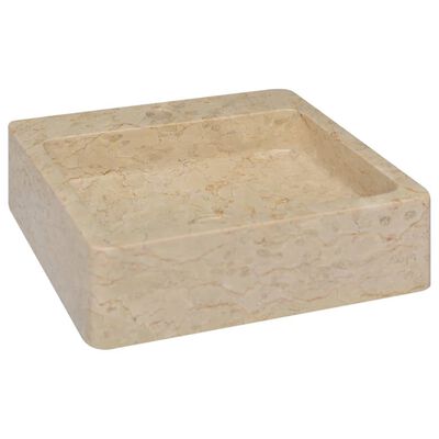 vidaXL Sink Cream 15.7"x15.7"x4.7" Marble