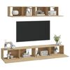 vidaXL TV Cabinet Set 4 Pieces Sonoma Oak Engineered Wood Medium