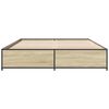 vidaXL Bed Frame Sonoma Oak Engineered Wood Small Double Durable