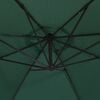 vidaXL Cantilever Garden Parasol Green Polyester and Steel Large
