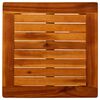 vidaXL Coffee Table Natural Wood Solid Acacia Wood 17.7x17.7 in Simple