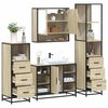 vidaXL Bathroom Furniture Set Sonoma oak Engineered wood