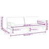 vidaXL Sofa Bed Taupe Plywood Large