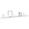 vidaXL Wall Shelf Set of 2 White MDF Medium Wall mounting Wall Shelf