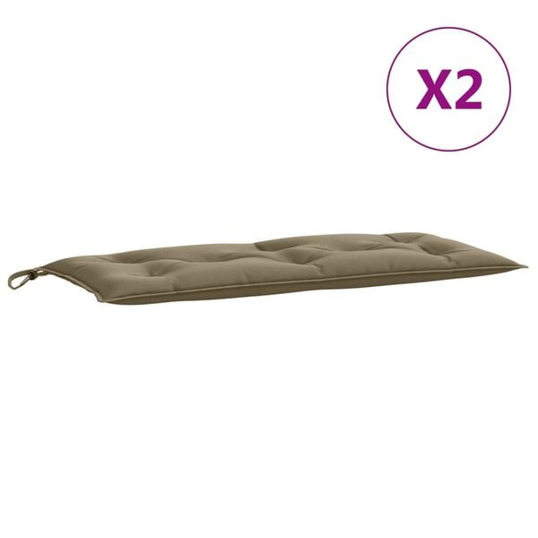 vidaXL Garden Bench Cushion Melange Taupe Polyester 39.4 x 19.7 x 2.8 in