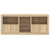 vidaXL Sideboard Sonoma Oak Engineered wood, Glass Large Sideboard