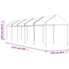 vidaXL Gazebo With Roof White Polyethylene, Galvanized Steel Extra Large