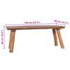 vidaXL Garden Bench Natural teak Solid teak wood Medium Durable