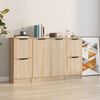 vidaXL Sideboard Set of 3 Sonoma oak Engineered wood Medium Sideboard