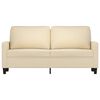vidaXL 2-seater Sofa Cream 100% polyester fabric, foam filling, metal frame