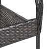 vidaXL Dining Chair Set of 4 Brown PE rattan, powder-coated steel