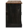vidaXL TV Cabinet Black Solid Pine Wood and Metal Large