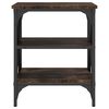 vidaXL Side Table Set of 2 Smoked Oak Engineered Wood and Steel Medium