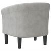 vidaXL Tub Chair Light Grey Velvet Standard Durable Armchair Round