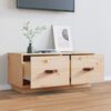 vidaXL TV Cabinet Natural Solid Pine Wood Medium TV Cabinet