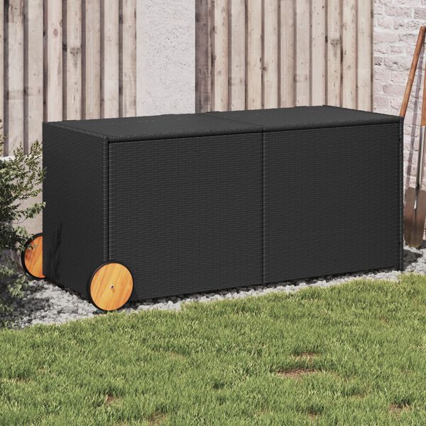 vidaXL Garden Storage Box Black