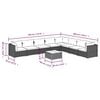 vidaXL Garden Lounge Set Black