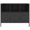 vidaXL Sideboard Black Cold-rolled steel Medium Sideboard Rectangular
