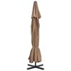 vidaXL Garden Parasol Taupe, Black Aluminum, Steel, Plastic Large