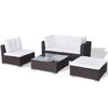 vidaXL Garden Sofa Brown PE Rattan Modular Garden Sofa Square