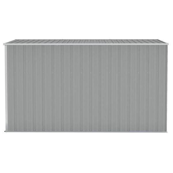 vidaXL Garden Shed Grey Galvanized Steel Large Garden Shed Rectangular