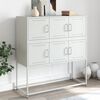 vidaXL Sideboard White Cold-rolled steel Medium Sideboard Rectangular