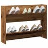 vidaXL Wall Shoe Cabinet Rustic Wood Engineered Wood Compact
