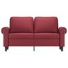 vidaXL 2-seater Sofa Wine Red Faux leather, metal, textilene 2-Seater
