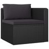 vidaXL Garden Lounge Set Black Powder-coated steel Medium