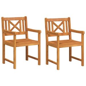 vidaXL Garden Chair 2 pcs 56 x 56 x 90 cm Solid Acacia Wood