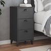 vidaXL Bedside Table Anthracite Grey Engineered Wood and Plastic Medium