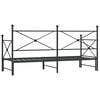 vidaXL Daybed With Trundle Black Steel Queen Expandable