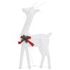 vidaXL Christmas Reindeer Family 106.3"x2.8"x35.4" White Cold White Mesh