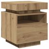 vidaXL Bedside Cabinet Set of 2 Artisan oak Engineered wood Medium