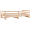 vidaXL Day Bed Natural Pine Solid Wood Double Convertible Day Bed