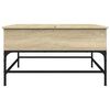 vidaXL Coffee Table Sonoma Oak Engineered Wood, Metal Medium