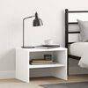 vidaXL Bedside Cabinet Set of 2 White Engineered wood Standard