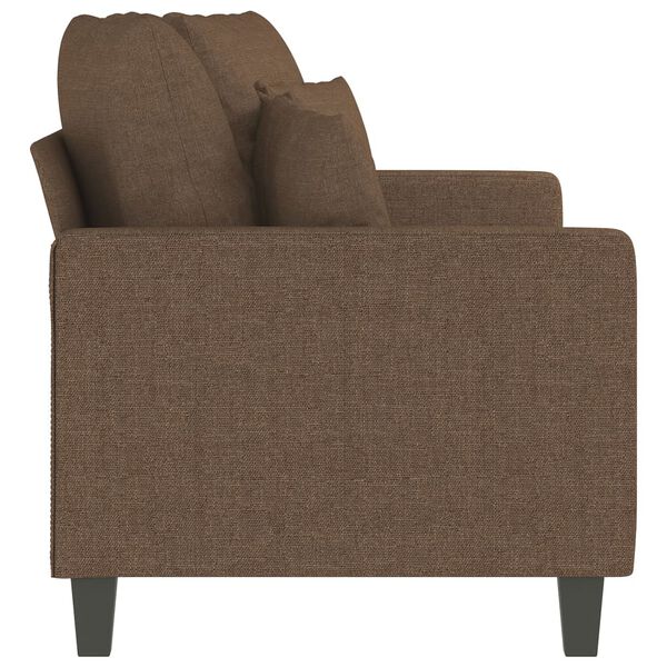 vidaXL 2-seater Sofa Brown Fabric (100% polyester), metal, textilene