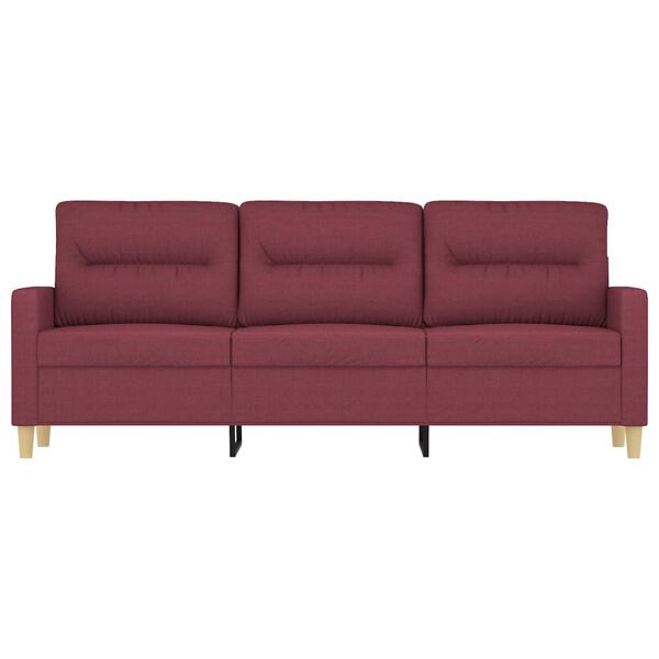 vidaXL 3-seater Sofa Wine Red Fabric (100% polyester), metal, textilene