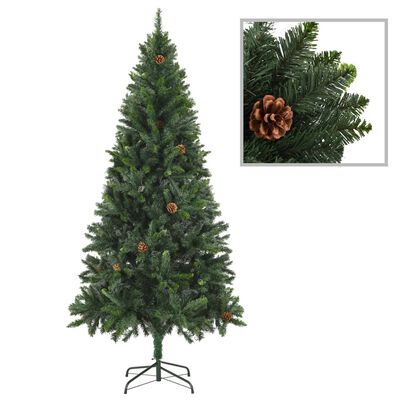 vidaXL Artificial Christmas Tree with LEDs&Ball Set Green 70.9"