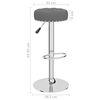 vidaXL Bar Stool Set of 2 Dark grey