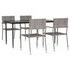 vidaXL Garden Dining Set Gray