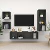 vidaXL TV Cabinet Set Grey Engineered wood Medium TV Cabinet Set