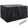vidaXL Garden Furniture Cover Black Polyethylene 70.9 x 27.6 x 35.4 in